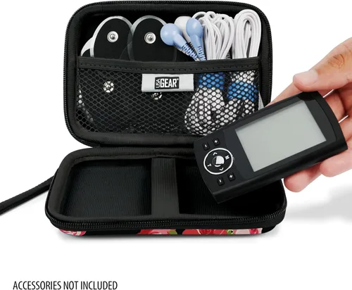 Vista 3 de USA GEAR Funda de viaje pequeña para estimuladores musculares de unidad TENS compatible con Belifu, HiDow, AUVON 2 unidades de salida