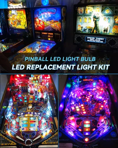 Vista 7 de Keiurot Bombilla 555 T10 194 CC CA 6 V 6.3 V para bombillas LED Pinball Arcade Pinball, lámpara de bombilla blanca cálida no polaridad, paquete de 10
