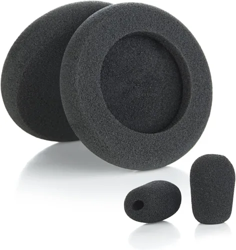 Vista 2 de Almohadillas de espuma de repuesto para auriculares con micrófono de oído compatibles con VXI BlueParrott B250-XT B250-XTS Accesorios