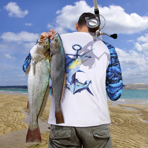 Vista 68 de Palmyth - Camiseta de pesca para hombre, con manga larga, protección solar ultravioleta FPU 50+, con bolsillo