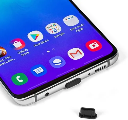 Vista 3 de Cubierta USB C, paquete de 10 protectores de puerto de cargador tipo C para iPhone 17 16 15 Pro Max, Samsung Galaxy S24, S23, S22 Ultra S21 FE S20
