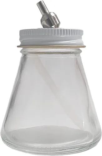 Vista 2 de Paasche Conjunto de botella de vidrio de 1 onza para aerógrafo VL, MIL, SI y TS