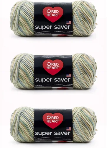 Vista 34 de Red Heart Hilo Super Saver, paquete de 3, estampado artístico, 3 unidades Estampado De Artista