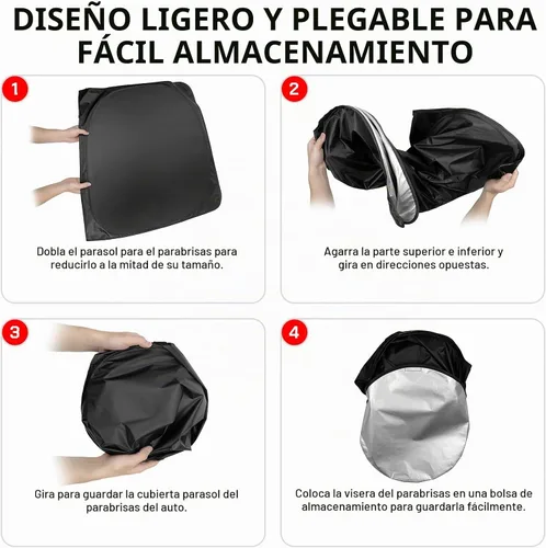 Vista 6 de Parasol mejorado para parabrisas Honda 2007-2022 CRV, accesorios plegables, parasol plegable, protección contra rayos UV