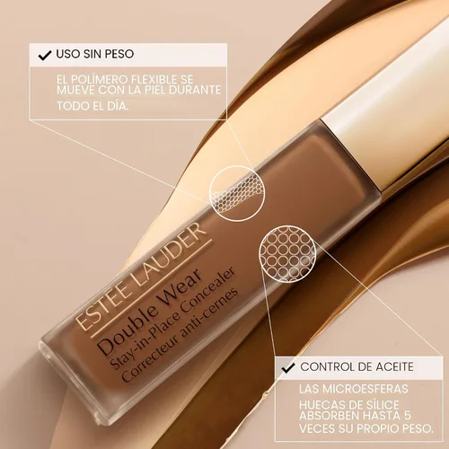 Vista 10 de Estée Lauder Corrector Double Wear Stay-in-Place Impecable de 24 Horas Larga Duración Acabado Mate Suave, Cobertura Media a Completa