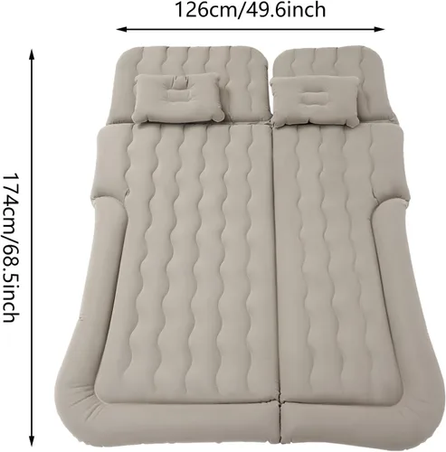 Vista 2 de Colchón inflable de aire para coche, cama de viaje para automóvil de 5.71 x Gris