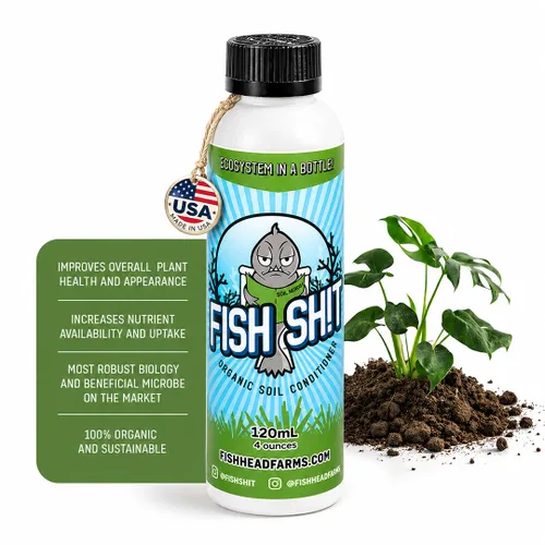 Vista 2 de Fish Head Farms - Acondicionador de suelo orgánico para mejorar el rendimiento y el sabor. Mejora la eficiencia del fertilizante. Útil tanto
