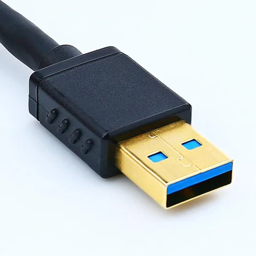 Vista 4 de DTECH Cable de extensión USB 3.0 de 6 pies tipo A, macho a hembra, cable de puerto con conector chapado en oro (negro, 6 pies)