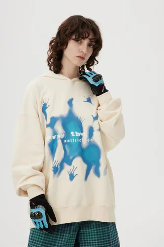 Vista 2 de Aelfric Eden Sudadera con capucha de gran tamaño para hombre, con estampado de ropa de calle, casual, sudadera con capucha Y2K