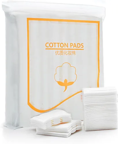 Vista 9 de 200 almohadillas rectangulares de algodón orgánico puro para maquillaje facial sin pelusas, almohadillas de limpieza facial cuadradas, toallitas