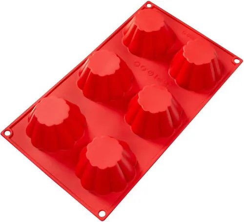 Vista 5 de Fat Daddio's - Utensilios de silicona para hornear, 8 cavidades Baba (3.1 oz)