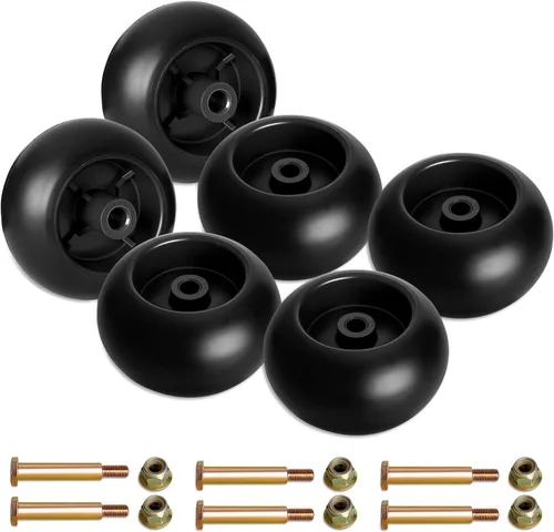 Vista 8 de UP2WIN Ruedas de cubierta de cortacésped 753-04856A compatibles con tractor de cortacésped Craftsman Hu sq Cu b C ad et J D, rodillos de cortacésped