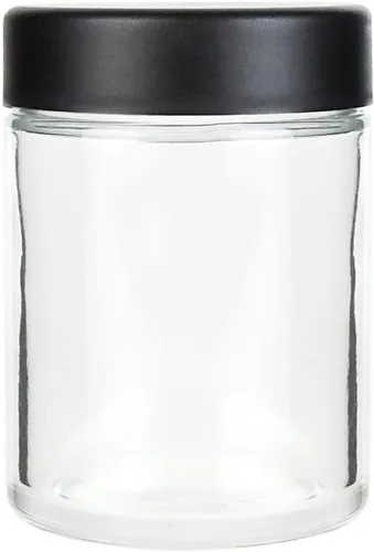 Vista 15 de Human Objects Tarros de vidrio ámbar de 2 onzas con tapas negras resistentes a los niños, 0.12 oz, 200 unidades, recipientes herméticos recargables