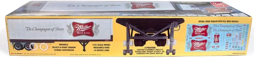 Vista 4 de Kit de modelo a escala 1:25 de semirremolque Fruehauf 40' de AMT (cerveza Miller)