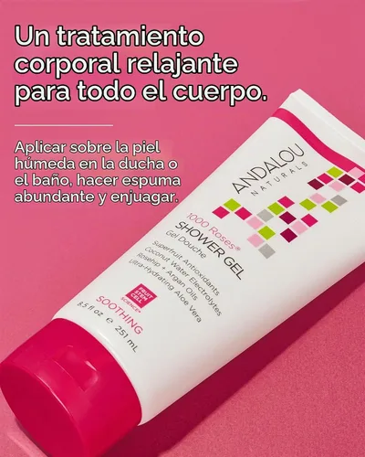 Vista 4 de Andalou Naturals Gel de ducha 1000 Roses Gel de ducha (8.5 fl oz)