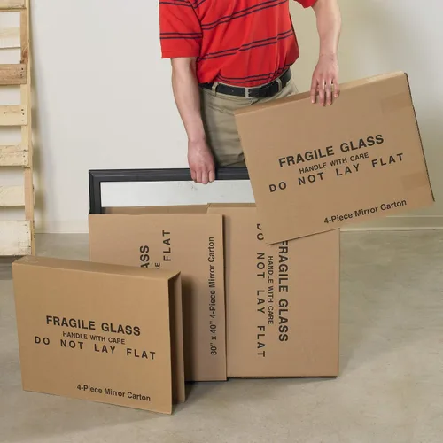 Vista 3 de Box USA - Caja grande de espejo de 30 pulgadas de largo x 3.5 pulgadas de ancho x 40 pulgadas de alto (paquete de 1), cajas de cartón perfectas