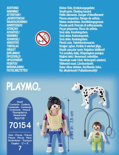 Vista 4 de Playmobil 70154 Special Plus Mama con bebé y perro, divertido juego de roles imaginativo, juegos adecuados para niños a partir de 4 años