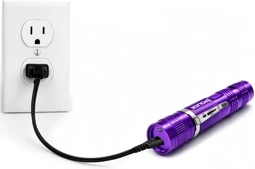 Vista 5 de Police Stun Gun Burn Pepper Spray Combo de defensa personal - M12 Morado