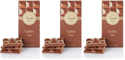Vista 7 de Venchi Cuor di Cacao Barra de chocolate extra oscuro 75% 3.52oz (paquete de 2)