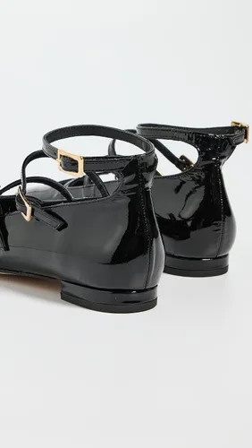 Vista 3 de Alohas Zapatos planos de ballet de cuero negro Luke Onix para mujer
