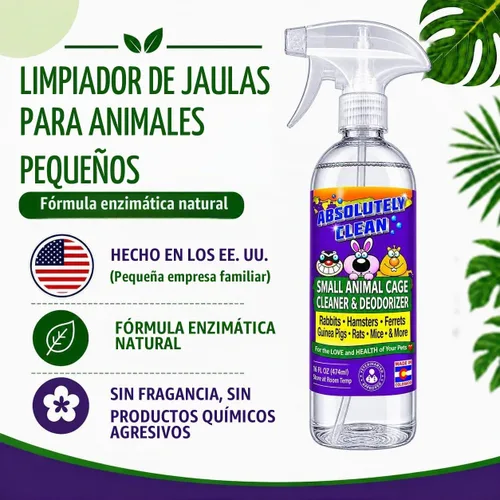 Vista 2 de Increíble limpiador de jaulas para animales pequeños, simplemente rocía/limpia, elimina fácilmente los desastres y olores – jaulas de hámster