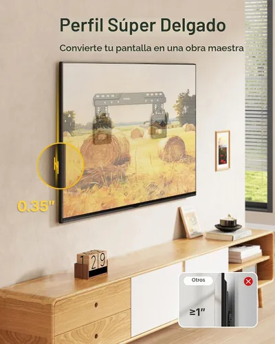 Vista 2 de monTEK Soporte de pared para TV ultra delgado de 0.35 pulgadas