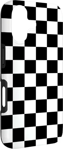 Vista 3 de Checked Chessboard Black Case for iPhone 17
