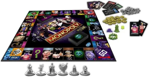 Vista 2 de Monopoly: Disney Villains Edition - Juego de mesa para niños de 8 años en adelante, juega como un villano clásico de Disney
