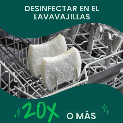 Vista 7 de Scotch-Brite Greener Clean - Esponja antiarañazos para limpieza, esponja para lavar platos, limpieza de cocina, rendimiento superior y fabricada