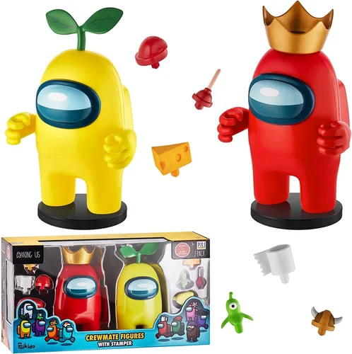 Vista 10 de Among Us Stamper - Figura de personaje de videojuego de 7 pulgadas, color rosa