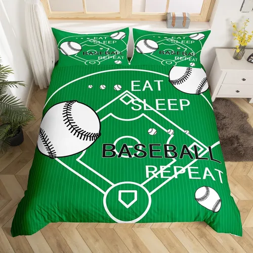 Vista 13 de jejeloiu Juego de ropa de cama de fútbol para niños, tamaño individual, juego de funda de edredón de fútbol para niños y niñas, funda de edredón
