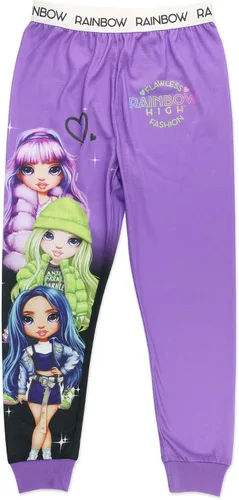 Vista 2 de Rainbow High Conjunto de pijama de 2 piezas para niña con pantalón y camisa color rosa talla 45 a 1012