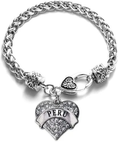 Vista 230 de Inspired Silver - Pulsera de plata con dije de corazón pavé con joyas de circonita cúbica