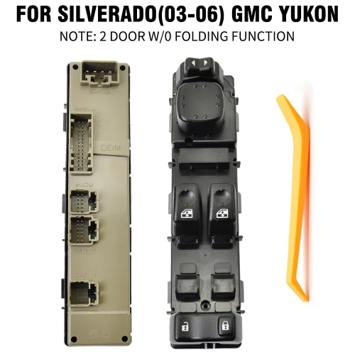 Vista 2 de 15883318 Interruptor de control de ventana del lado del conductor Compatible con 2003-2006 Chevrolet Silverado 1500 2500 3500, 03-06 GMC Yukon