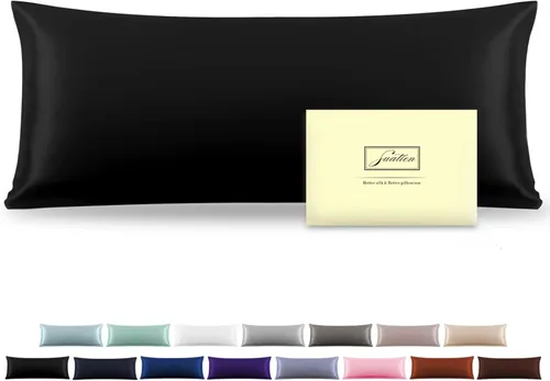 Vista 56 de Funda de almohada de seda para cabello y piel, suave, transpirable y resistente, funda de almohada de seda de tamaño Queen, fundas de almohada