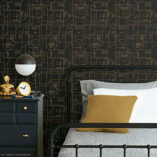 Vista 8 de RoomMates RMK11063WP Star Wars El Lado Oscuro Negro Papel Tapiz Autoadhesivo
