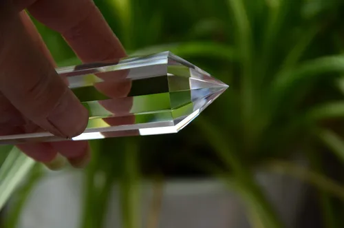 Vista 6 de Real tibetano Himalaya alta altitud 99% transparente 13 lados cristal punto cuarzo vogel varita 4.52 pulgadas reiki reiki curación espiritual