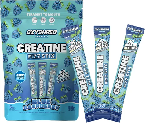 Vista 8 de EHP Labs OxyShred Creatine Fizz Sticks, Strawberry Watermelon, 15 Pack