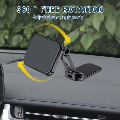 Vista 5 de Soporte para teléfono de coche, soporte para salpicadero de coche, soporte para teléfono celular, rotación de 360 grados, soporte magnético