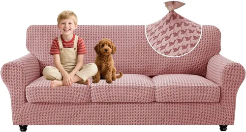 Vista 11 de MAXIJIN 2 fundas elásticas para sillón de sala de estar, fundas gruesas y suaves con brazos para perros, mascotas, protector de sofá individual