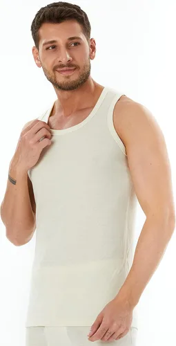Vista 3 de Camiseta sin mangas de lana merino para hombre, capa base 185, para esquí, senderismo, camping, caza, camiseta térmica ligera