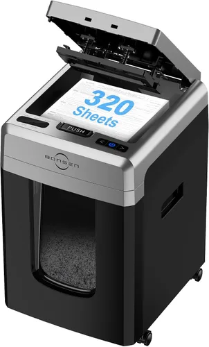 Vista 10 de BONSEN Trituradora de papel resistente de micro corte de alimentación Negro