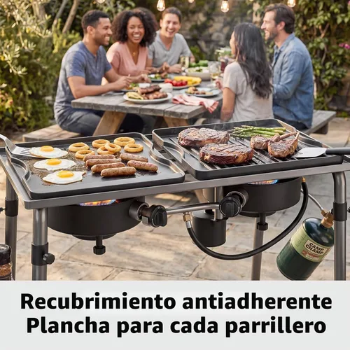 Vista 6 de Utheer Parrilla reversible para todas las estufas Camp Chef de 14 y 16 pulgadas, plancha de hierro fundido, para estufa Camp Chef Explorer de 2