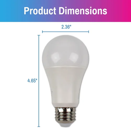 Vista 8 de CLEANLIFE Bombilla LED Smart Gen 2 A19 – RGB + bombilla inteligente blanca sintonizable con WiFi y control de luz Bluetooth – Controlada por