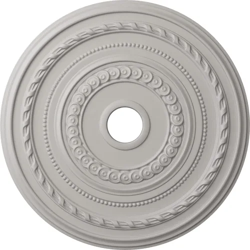 Vista 24 de Ekena Millwork CM25COFCS Cole Medallón de Techo, 25 3/8"OD x 3 3/8"ID x 1 3/8"P, pintado a mano Flash Cobre