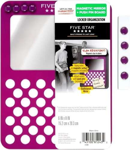 Vista 2 de Five Star extensor de estante de casillero, rosa, púrpura (Berry Pink/Purple)