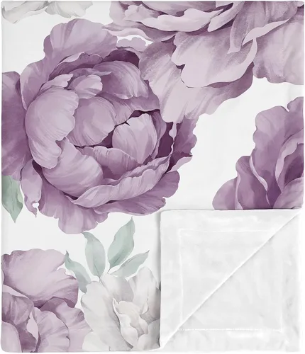 Vista 11 de Sweet Jojo Designs Manta suave para bebé (rosa/gris bohemio floral) para niñas, bebés, recién nacidos, niños pequeños, 30 x 36 pulgadas, manta
