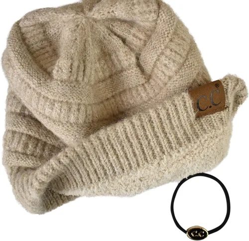 Vista 561 de C.C Trendy Warm Chunky Soft Stretch Cable Knit Beanie