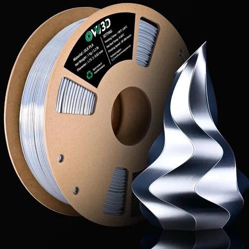 Vista 16 de OVV3D - Filamento PLA para impresora 3D de 8.82 oz x 4 bobinas, PLA Transparente Pla Multicolor