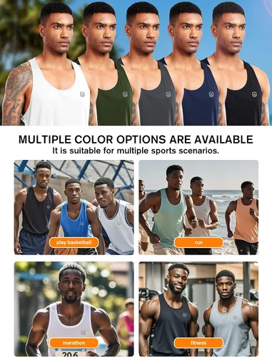 Vista 36 de NELEUS Camiseta sin mangas para hombre para entrenamiento, correr, gimnasio, atlética
